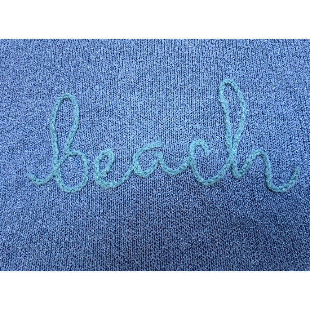 Mia & Tess Women's Blue Beach Logo Sweater Size XL
